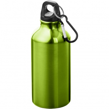 Logotrade business gifts photo of: Oregon 400 ml aluminium water bottle with carabiner